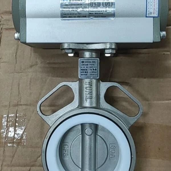 Van bướm inox điều khiển khí nén