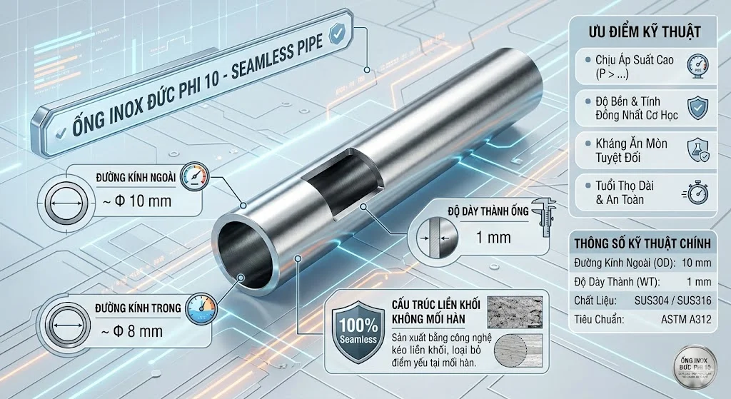 Cấu tạo của ống inox