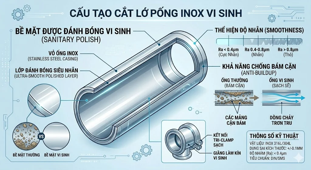 Cấu tạo của ống inox